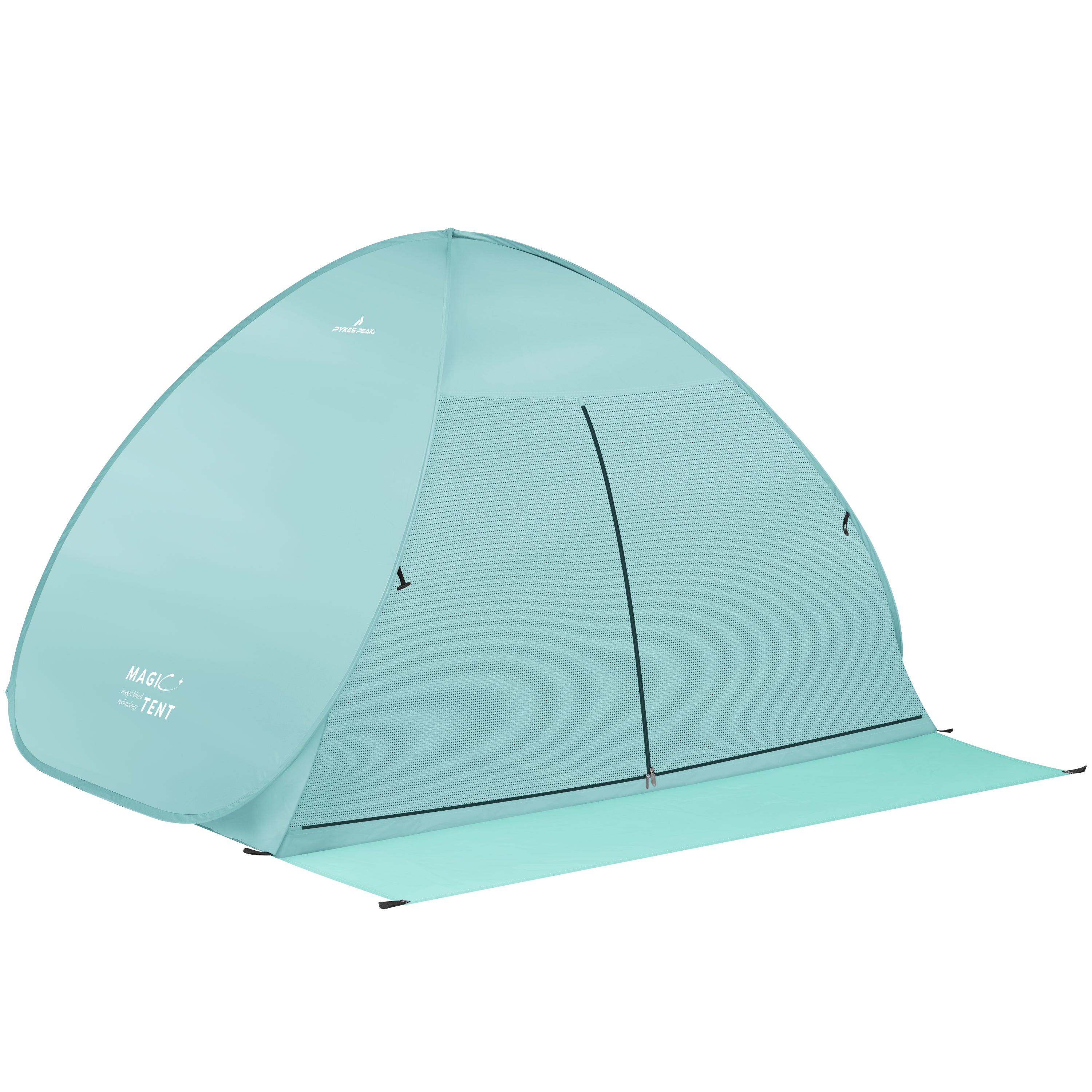 PYKES PEAK (パイクスピーク) ポップアップテント マジックテント 【 外から見えない マジックブラインド 遮光率99.9%以上 UVカット 遮熱 簡単設営 フルクローズ】 1人用 日よけ ピクニック 公園 キャンプ アウトドア ワンタッチ テント