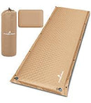 PYKES PEAK (パイクスピーク) キャンプ マット インフレーターマット 8cm 裏面スエード 自動膨張 車中泊マット 収納袋付き リペアシート付き 車中泊も出来るインフレーターマット