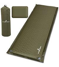 PYKES PEAK (パイクスピーク) キャンプ マット インフレーターマット 8cm 裏面スエード 自動膨張 車中泊マット 収納袋付き リペアシート付き 車中泊も出来るインフレーターマット