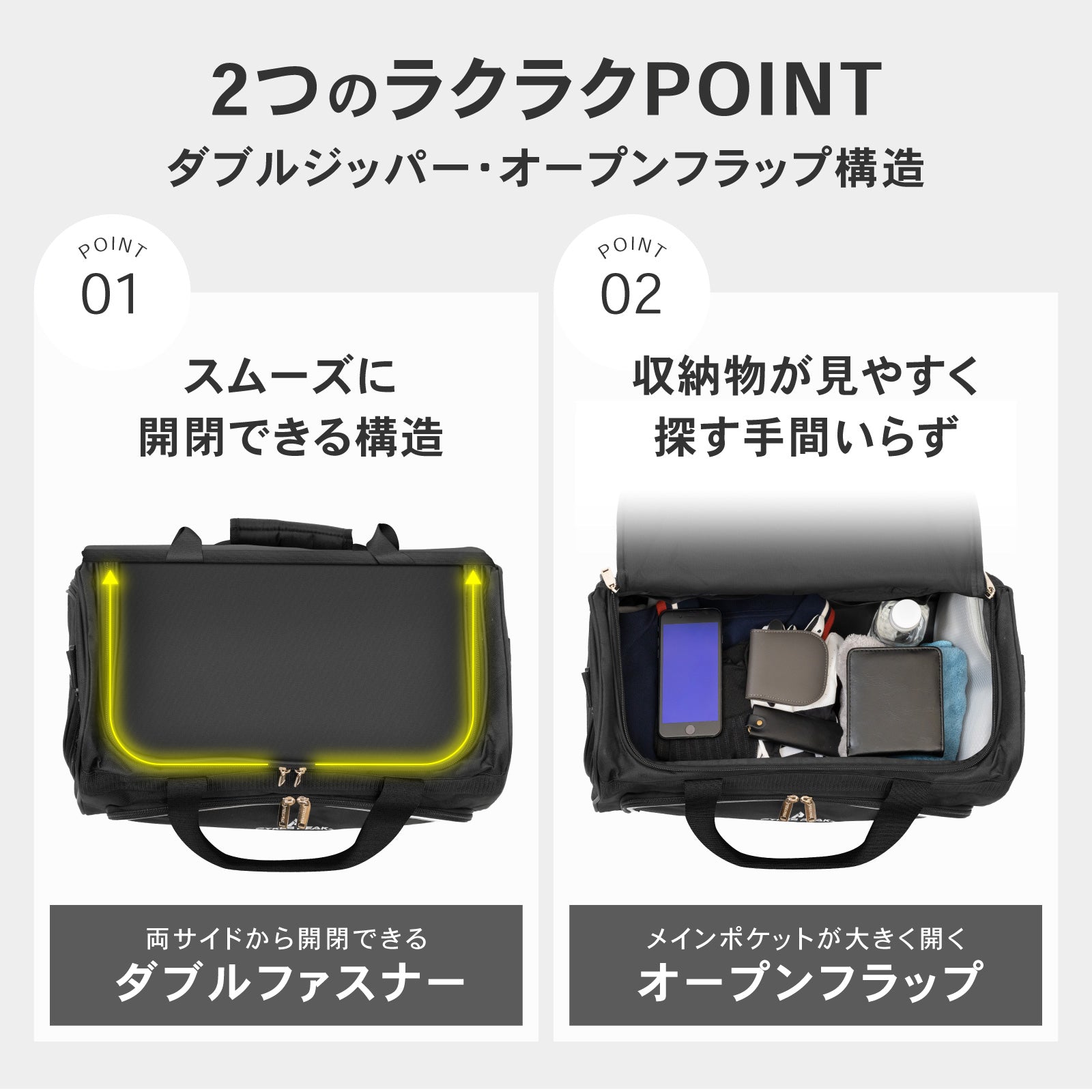 ゴルフボストンバッグ 2WAY