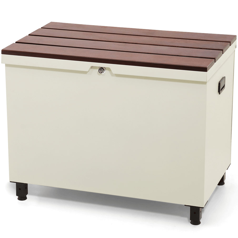 【12/20から値上げ直前セール!35%OFF!!先着10名様ワイヤーロック無料!】ベンチ型宅配ボックス「クルミ(ブラック&ベージュ) - PYKES PEAK