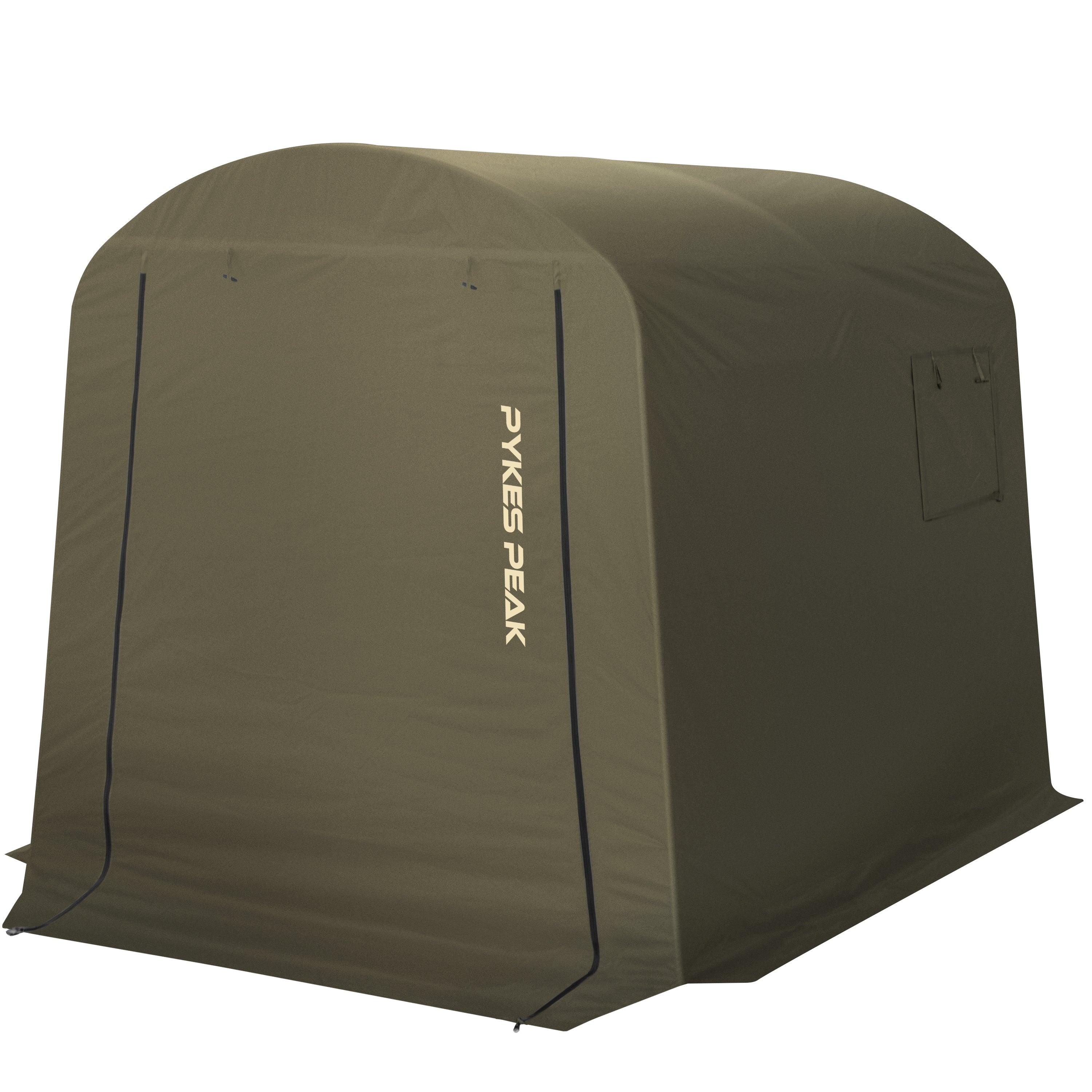 PYKES PEAK (パイクスピーク) サイクルハウス 【ノーマル:予約商品】5月下旬入荷次第発送 2サイズ 3カラー 1台用〜3台用 自転車置き場 バイクガレージ 耐水圧2000mm UPF50 工具不要 バイクシェルター (奥行220㎝ 幅175㎝ 高さ170㎝ サイズ 2-3台収納) - PYKES PEAK