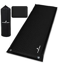 PYKES PEAK (パイクスピーク) キャンプ マット インフレーターマット 8cm 裏面スエード 自動膨張 車中泊マット 収納袋付き リペアシート付き 車中泊も出来るインフレーターマット