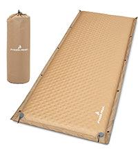 PYKES PEAK (パイクスピーク) キャンプ マット インフレーターマット 8cm 裏面スエード 自動膨張 車中泊マット 収納袋付き リペアシート付き 車中泊も出来るインフレーターマット