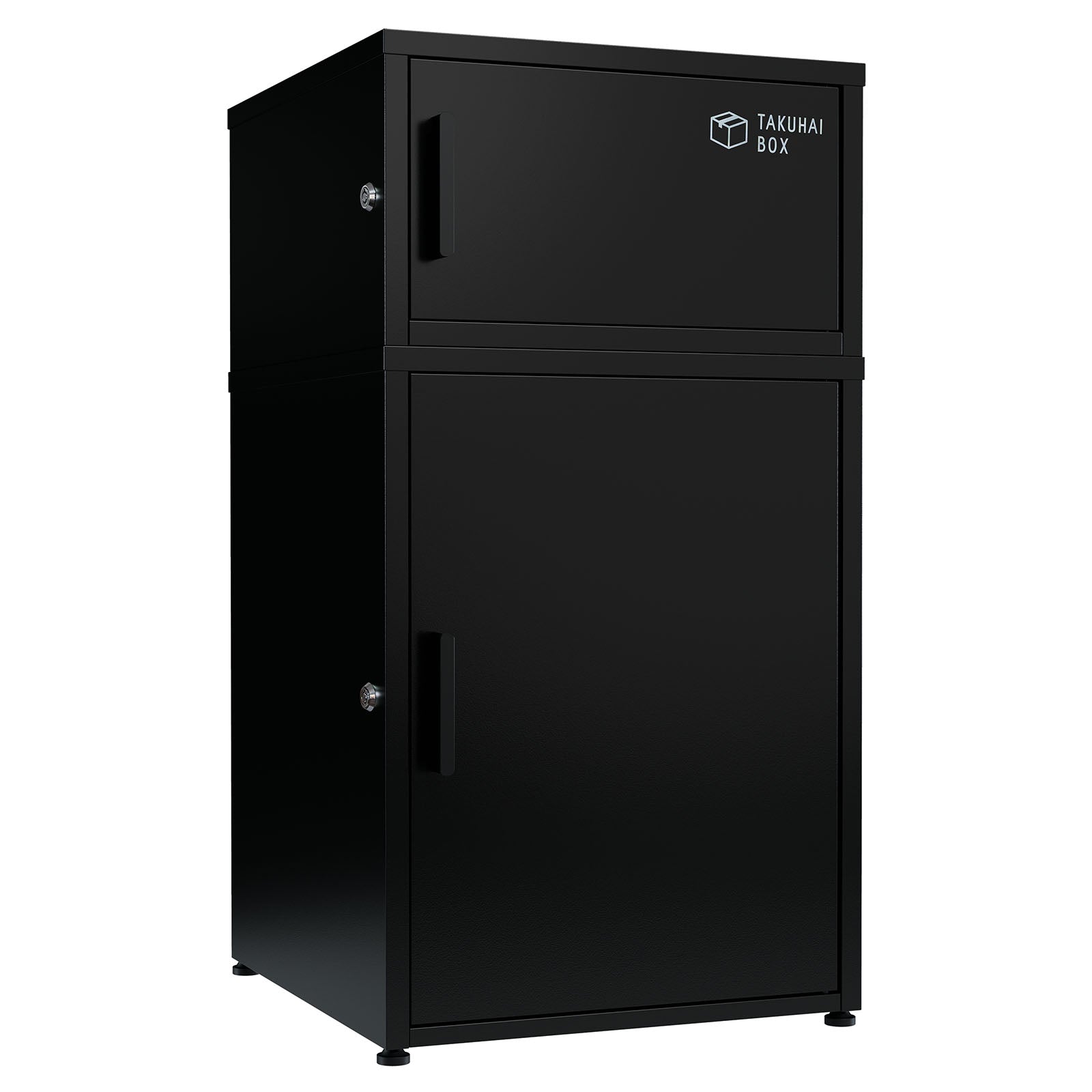 PYKES PEAK 宅配ボックス 二段式 屋外 宅配BOX 宅配 置き配 防水 戸建て用 大型 組み立て不要 案内ステッカー付き おしゃれ 盗難防止 両開扉 簡単設置 ポスト 郵便受け 「デュオ」「Duo」