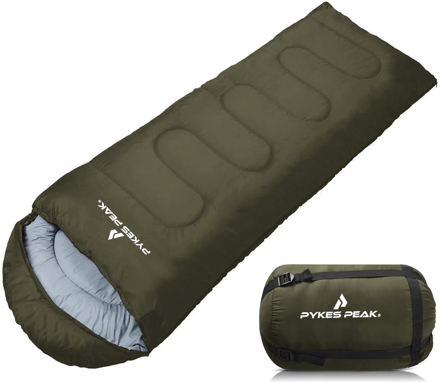 【アウトレット】PYKES PEAK 寝袋 封筒型 5色 アウトドア ベストセラー - PYKES PEAK