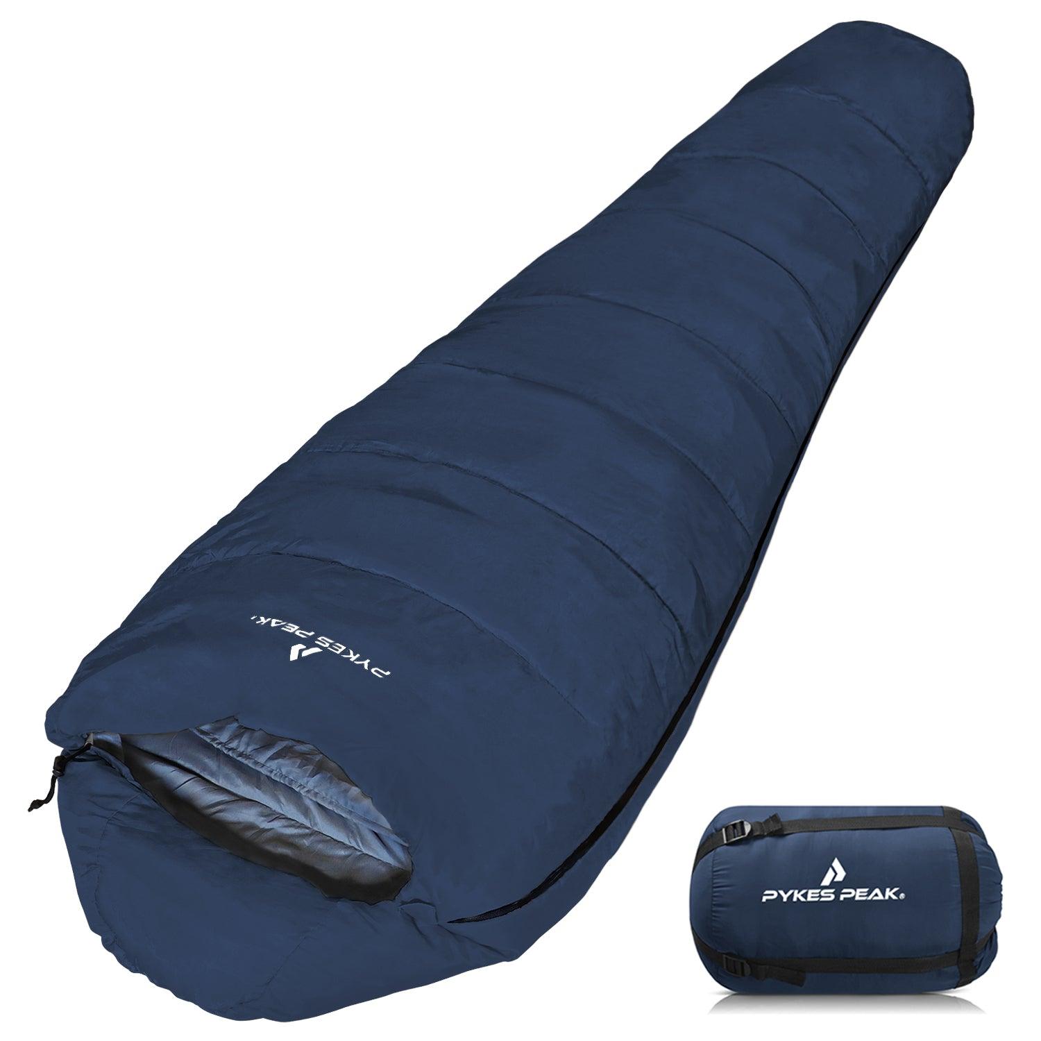 【アウトレット】PYKES PEAK 寝袋 マミー型 1800g 5色 シュラフ 丸洗い可能 キャンプ アウトドア - PYKES PEAK
