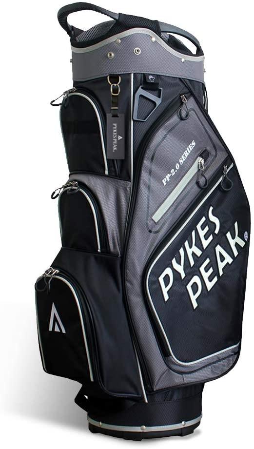 【アウトレット】PYKES PEAK キャディバッグ カート式 2.4kg 9.5型 14分割口枠【PP-2.0 SERIES】ゴルフ ベストセラー - PYKES PEAK