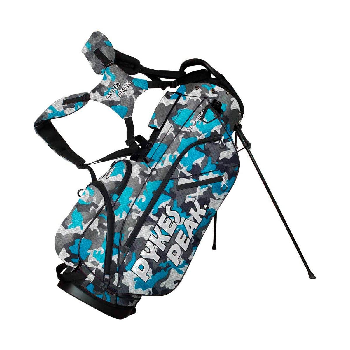 【一番人気】【12月14日(木)まで35%OFF!】【さらに先着2名様限定!トラベルカバープレゼント!】ゴルフキャディバッグ スタンド式 2.2kg 9.0型 6分割口枠 10カラー - PYKES PEAK