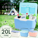 PYKES PEAK (パイクスピーク）クーラーボックス 20L (保冷剤付き) BBQ ピクニック レジャー用 【FUN SERIES】NORDICBLUE ※予約販売商品です - PYKES PEAK
