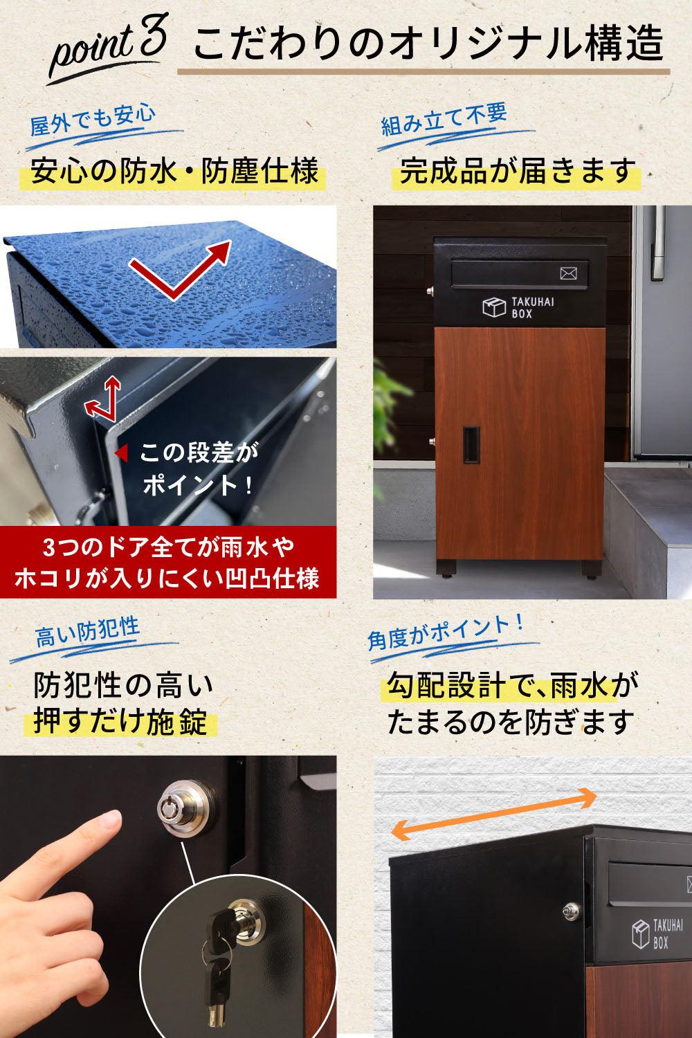 【値上げ直前セール35%OFF!!12/20(水)まで!】ポスト型宅配ボックス 一戸建て用 PYKES PEAK パイクスピーク - PYKES PEAK