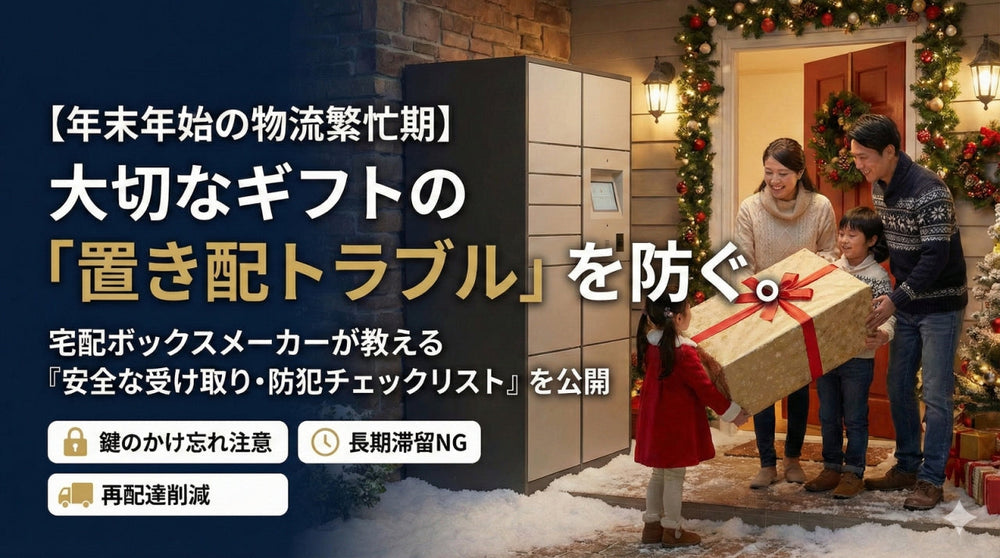 年末年始の物流繁忙期】大切なギフトの「置き配トラブル」を防ぐ。宅配 年末年始の物流繁忙期】大切なギフトの「置き配トラブル」を防ぐ。宅配