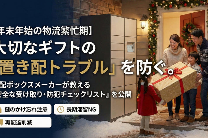 【年末年始の物流繁忙期】大切なギフトの「置き配トラブル」を防ぐ。宅配ボックスメーカーが教える『安全な受け取り・防犯チェックリスト』を公開