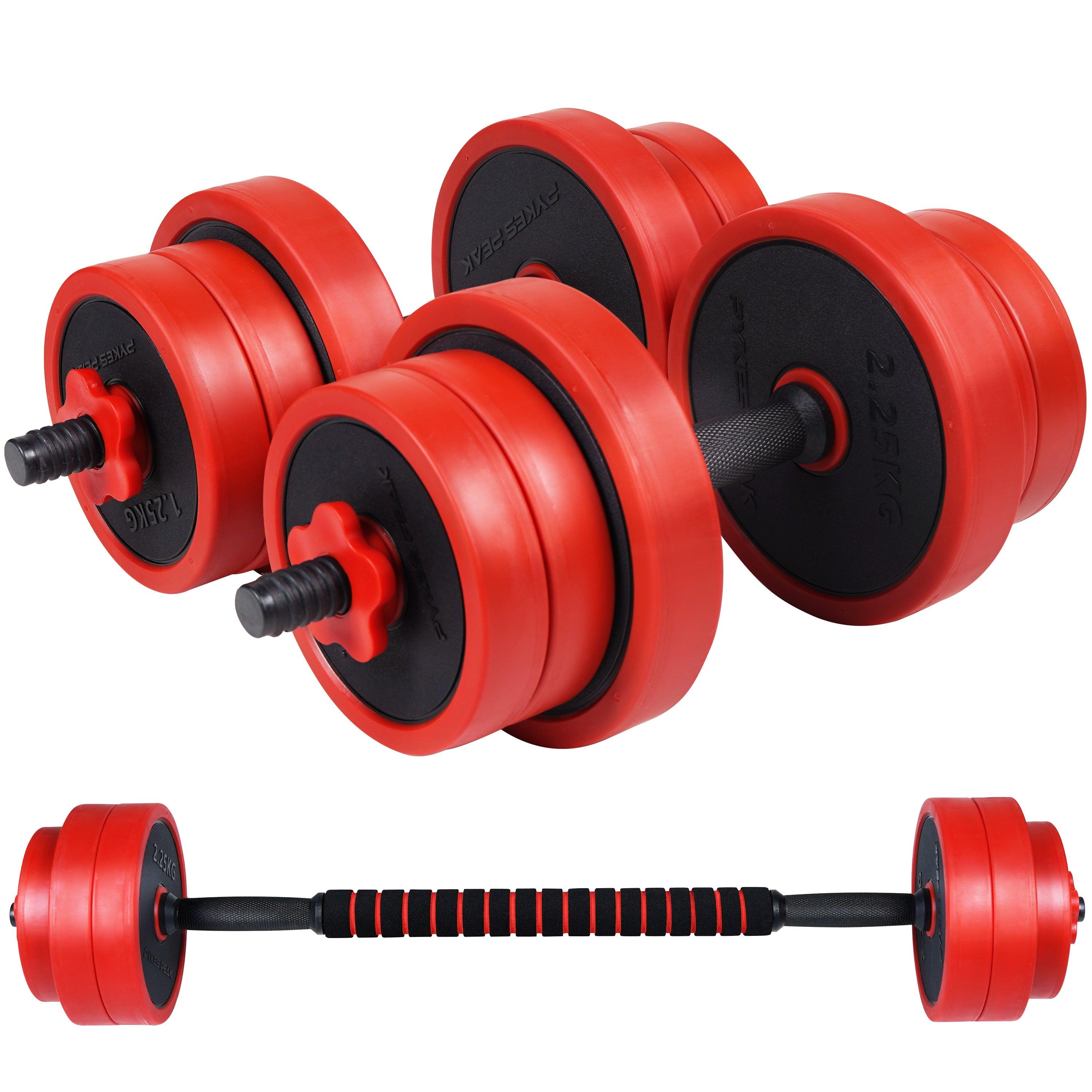 【先着100名様限定!25%OFFクーポン】ダンベル 可変式 セット 5kg 10kg 15kg 20kg 2個セット バーベル 可変式ダンベル プレートセット プレート式 筋トレ 家トレ 健康 簡単重量変更 全身トレーニング 3色 PYKES PEAK パイクスピーク 送料弊社負担 - PYKES PEAK