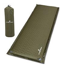 PYKES PEAK (パイクスピーク) キャンプ マット インフレーターマット 8cm 裏面スエード 自動膨張 車中泊マット 収納袋付き リペアシート付き 車中泊も出来るインフレーターマット