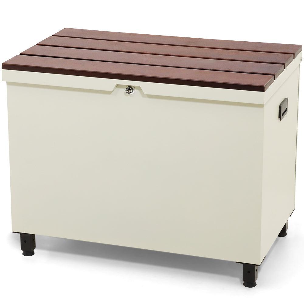 【12/20から値上げ直前セール!35%OFF!!先着10名様ワイヤーロック無料!】ベンチ型宅配ボックス「クルミ(ブラック&ベージュ) - PYKES PEAK