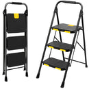 PYKES PEAK (パイクスピーク) 脚立 折りたたみ 2段 3段 4段 耐荷重150kg 組み立て不要 手すり付き 滑り止め付き コンパクト スチール製 持ち運び便利 室内 家庭用 踏み台 はしご おしゃれ