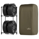 PYKES PEAK (パイクスピーク) タイヤラック カバー セット 軽トラック/軽商用車 幅38.5×奥行23.7×高さ108 耐荷重 120kg 4本 横置き タイヤ保管 タイヤ収納 タイヤラックカバー タイヤカバー タイヤステーション S