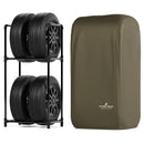 PYKES PEAK (パイクスピーク) タイヤラック カバー セット 軽トラック/軽商用車 幅38.5×奥行23.7×高さ108 耐荷重 120kg 4本 横置き タイヤ保管 タイヤ収納 タイヤラックカバー タイヤカバー タイヤステーション S