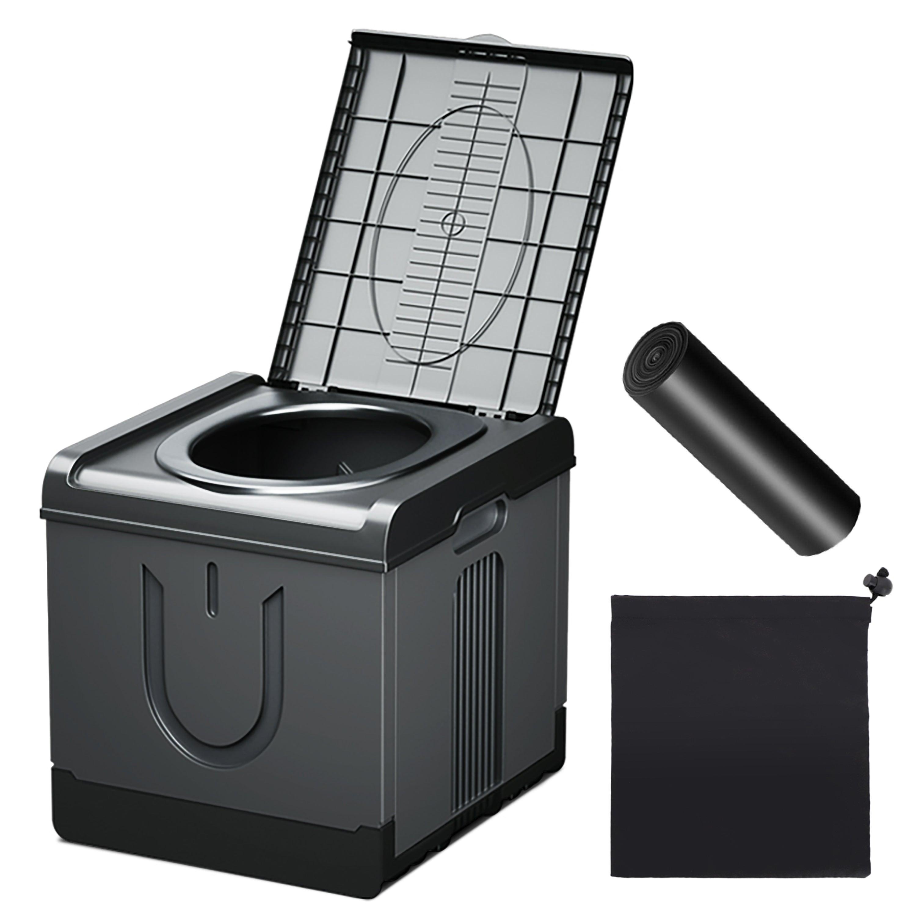 【災害対策に】防災トイレ 簡易トイレ 携帯トイレ 防災グッズ 防災 災害用 非常用 処理袋12枚付 凝固剤12個付 折りたたみ Sサイズ グレー - PYKES PEAK