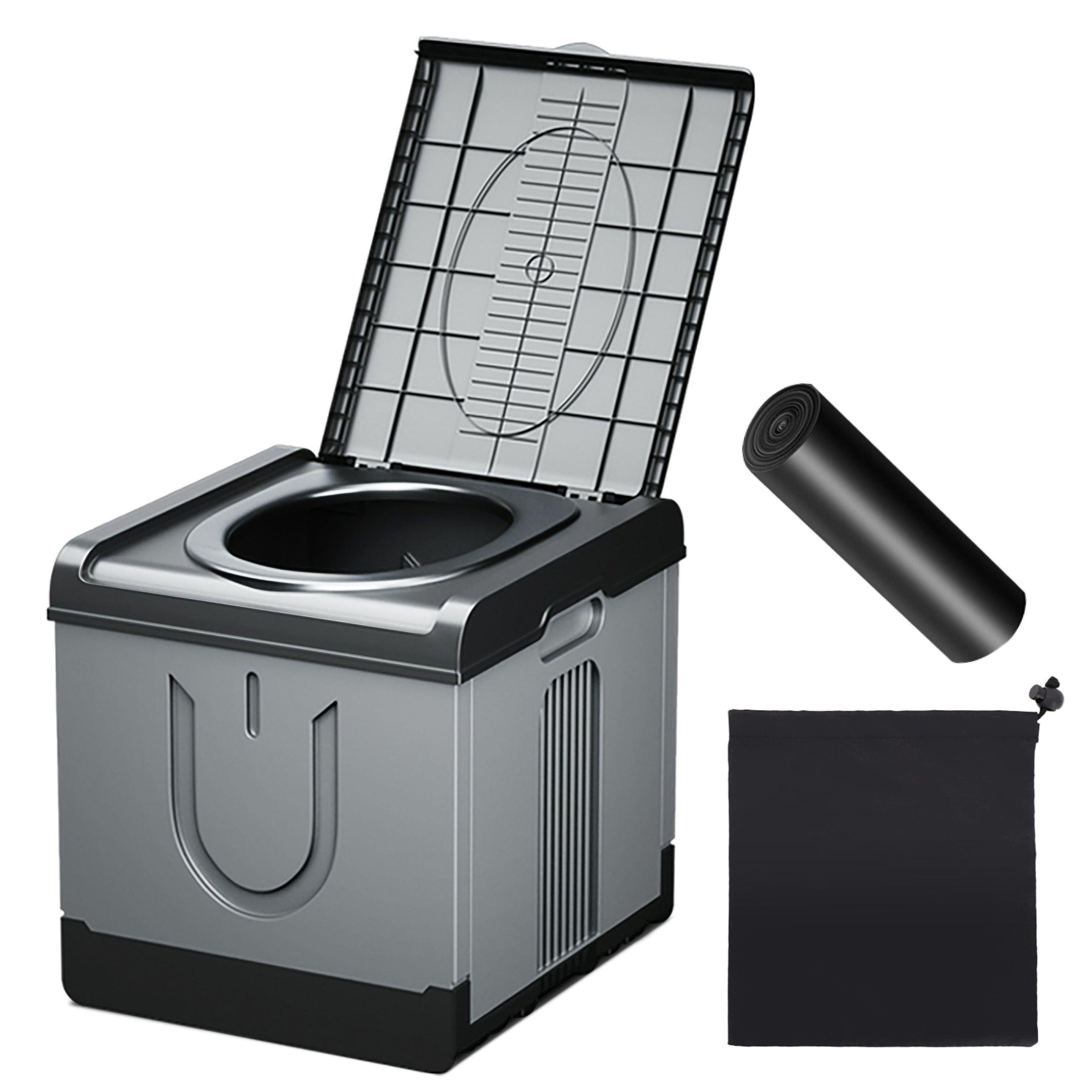 【災害対策に】防災トイレ 簡易トイレ 携帯トイレ 防災グッズ 防災 災害用 非常用 処理袋12枚付 凝固剤12個付 折りたたみ Sサイズ グレー - PYKES PEAK