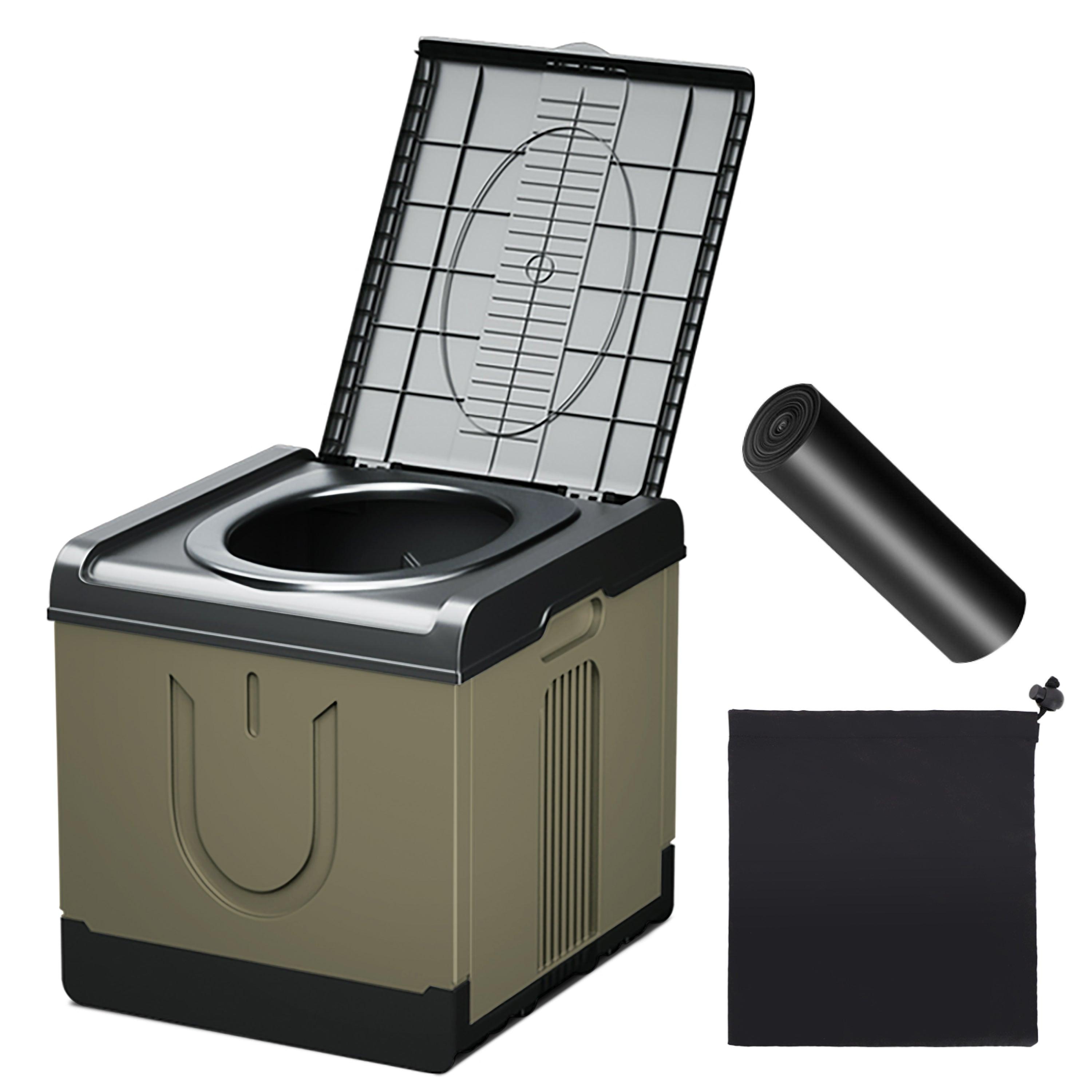 【災害対策に】防災トイレ 簡易トイレ 携帯トイレ 防災グッズ 防災 災害用 非常用 処理袋12枚付 凝固剤12個付 折りたたみ Sサイズ グレー - PYKES PEAK