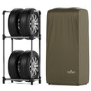 PYKES PEAK (パイクスピーク) タイヤラック カバー セット 軽トラック/軽商用車 幅38.5×奥行23.7×高さ108 耐荷重 120kg 4本 横置き タイヤ保管 タイヤ収納 タイヤラックカバー タイヤカバー タイヤステーション S