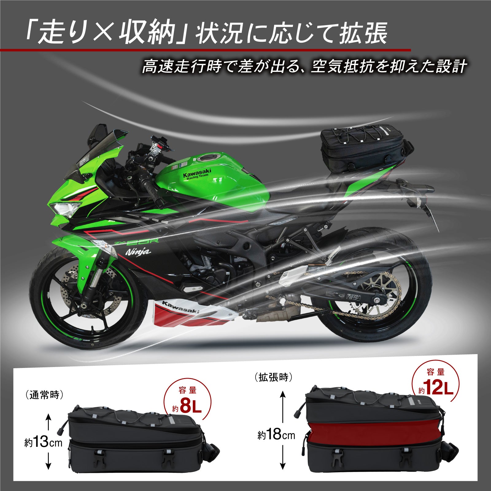 PYKES PEAK バイク用 シートバッグ 18L 軽量 撥水 レインカバー 固定ベルト ショルダーベルト 付き バイク ツーリング アウトドア キャンプ ツーリングバッグ リアバッグ