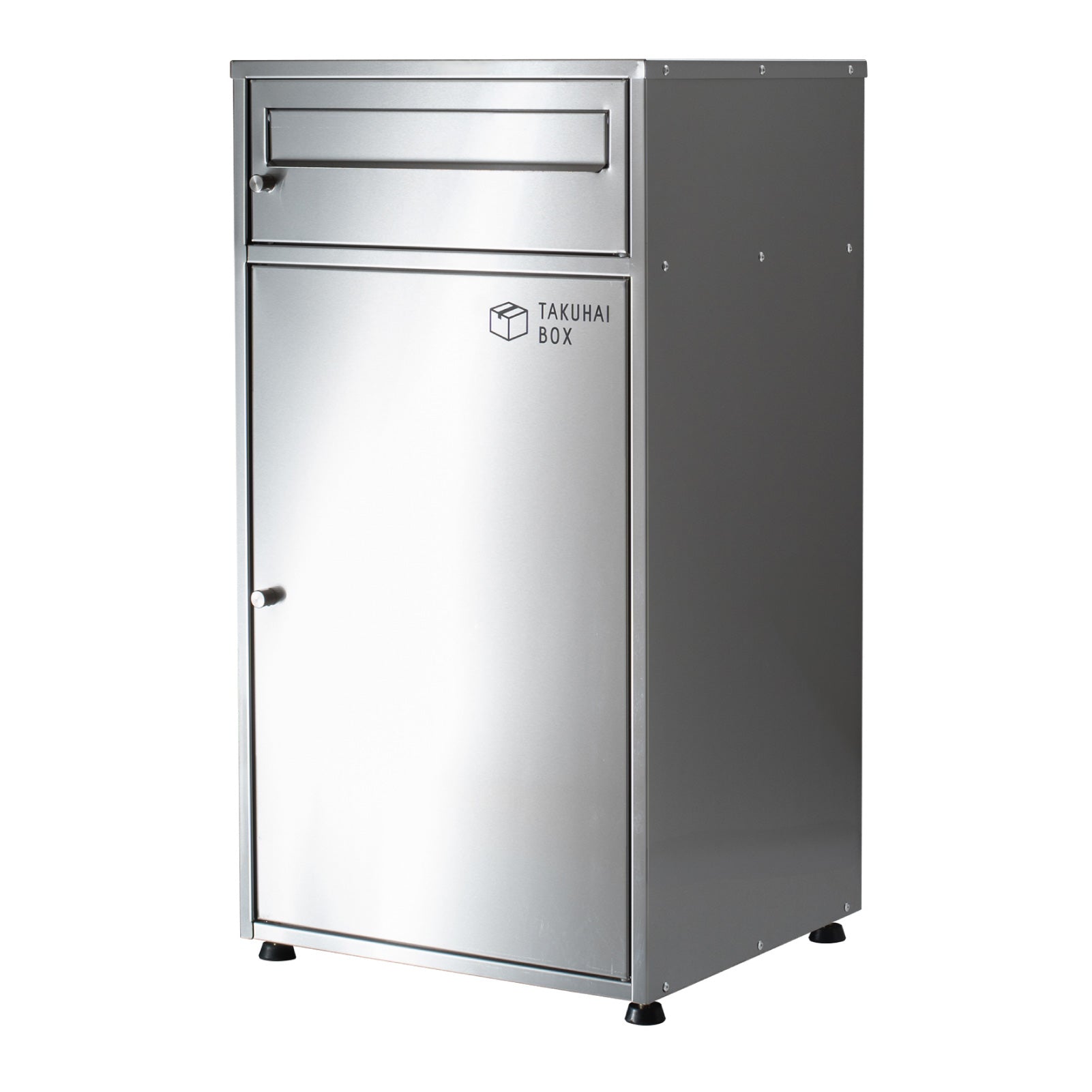 PYKES PEAK 宅配ボックス ポスト一体型 ステンレス ポスト付き 大容量 おしゃれ 防水 置き配 盗難防止 案内ステッカー付き 大型 屋外 戸建て用 「 ミラ 」