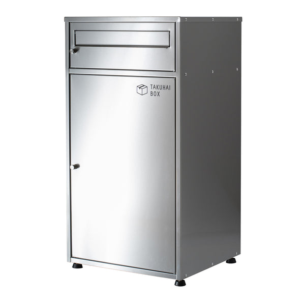 PYKES PEAK 宅配ボックス ポスト一体型 ステンレス ポスト付き 大容量 おしゃれ 防水 置き配 盗難防止 案内ステッカー付き 大型 屋外 戸建て用 「 ミラ 」