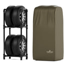 PYKES PEAK (パイクスピーク) タイヤラック カバー セット 軽トラック/軽商用車 幅38.5×奥行23.7×高さ108 耐荷重 120kg 4本 横置き タイヤ保管 タイヤ収納 タイヤラックカバー タイヤカバー タイヤステーション S