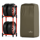 PYKES PEAK (パイクスピーク) タイヤラック カバー セット 軽トラック/軽商用車 幅38.5×奥行23.7×高さ108 耐荷重 120kg 4本 横置き タイヤ保管 タイヤ収納 タイヤラックカバー タイヤカバー タイヤステーション S