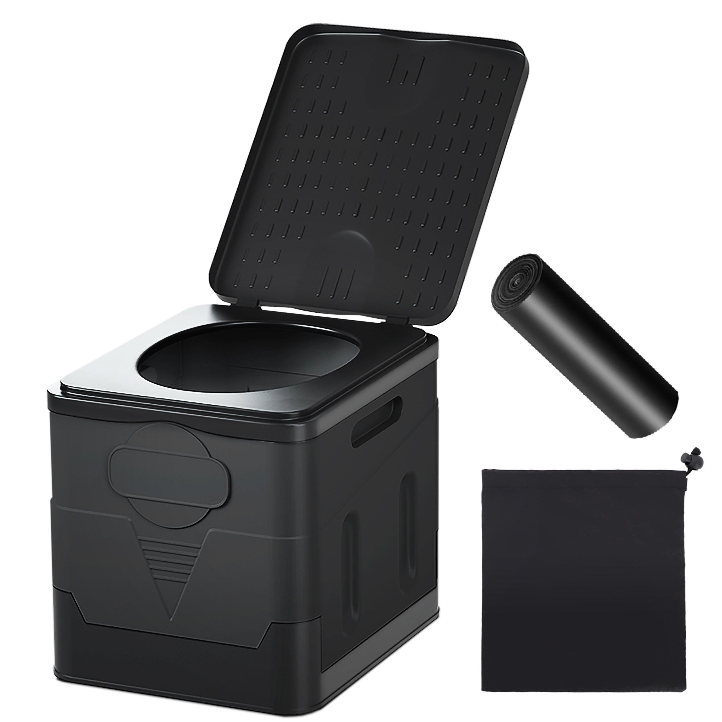 【災害対策に】防災トイレ 簡易トイレ 携帯トイレ 防災グッズ 防災 災害用 非常用 処理袋12枚付 凝固剤12個付 折りたたみ Sサイズ グレー - PYKES PEAK