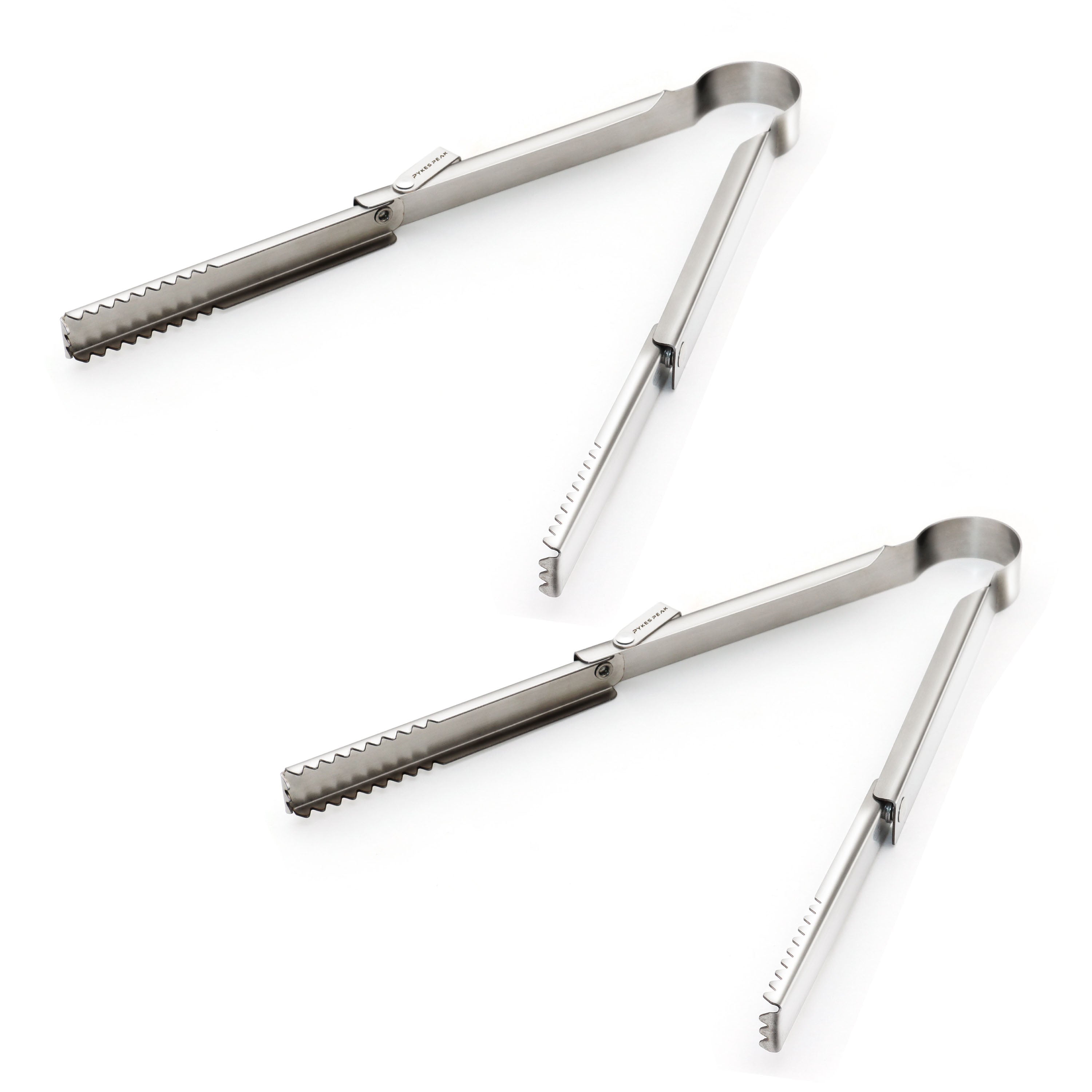 PYKES PEAK (パイクスピーク) トング 折りたたみ キャンプ コンパクト 火ばさみ 焚き火 バーベキュー ステンレス 焼肉 薪も持てる 収納時15cm TOUGH LIGHT ステンレス1個