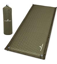 PYKES PEAK (パイクスピーク) キャンプ マット インフレーターマット 8cm 裏面スエード 自動膨張 車中泊マット 収納袋付き リペアシート付き 車中泊も出来るインフレーターマット
