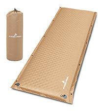 PYKES PEAK (パイクスピーク) キャンプ マット インフレーターマット 8cm 裏面スエード 自動膨張 車中泊マット 収納袋付き リペアシート付き 車中泊も出来るインフレーターマット