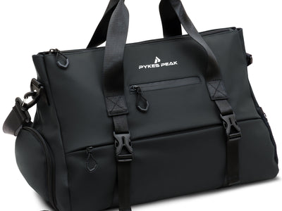 PYKES PEAK（パイクスピーク）大容量 スポーツショルダーバッグ エナメルバッグ ジム ゴルフ アウトドア 部活 旅行 出張 バック ショルダー