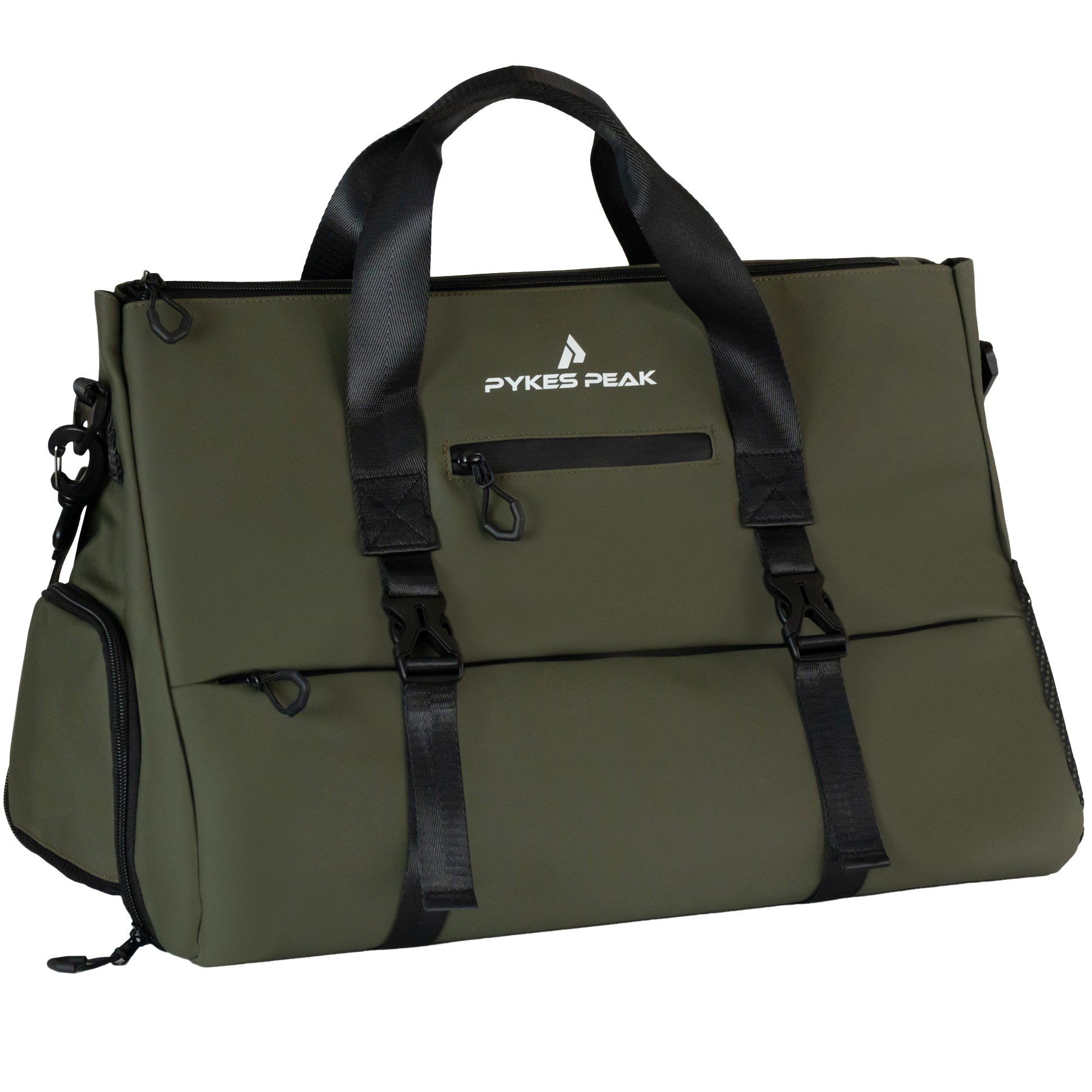 PYKES PEAK（パイクスピーク）大容量 スポーツショルダーバッグ エナメルバッグ ジム ゴルフ アウトドア 部活 旅行 出張 バック ショルダー