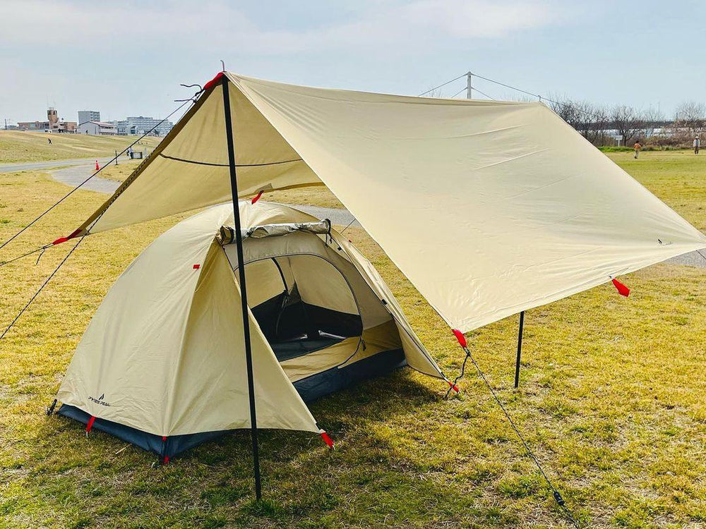 FIELDOOR スクエアタープ 遮熱 遮光 280cm×280cm 2〜4人用