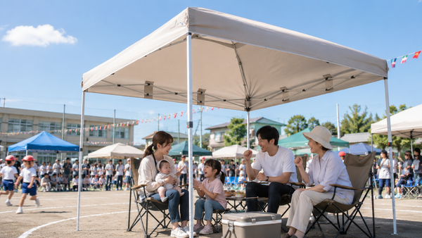 3.0mサイズのワンタッチタープ（5人以上向け）