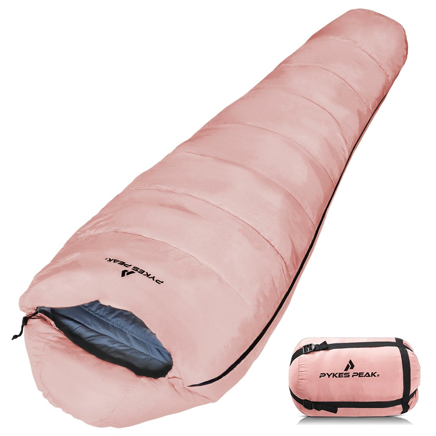 寝袋 マミー型 1800g 5色 シュラフ 丸洗い可能 キャンプ アウトドア - PYKES PEAK