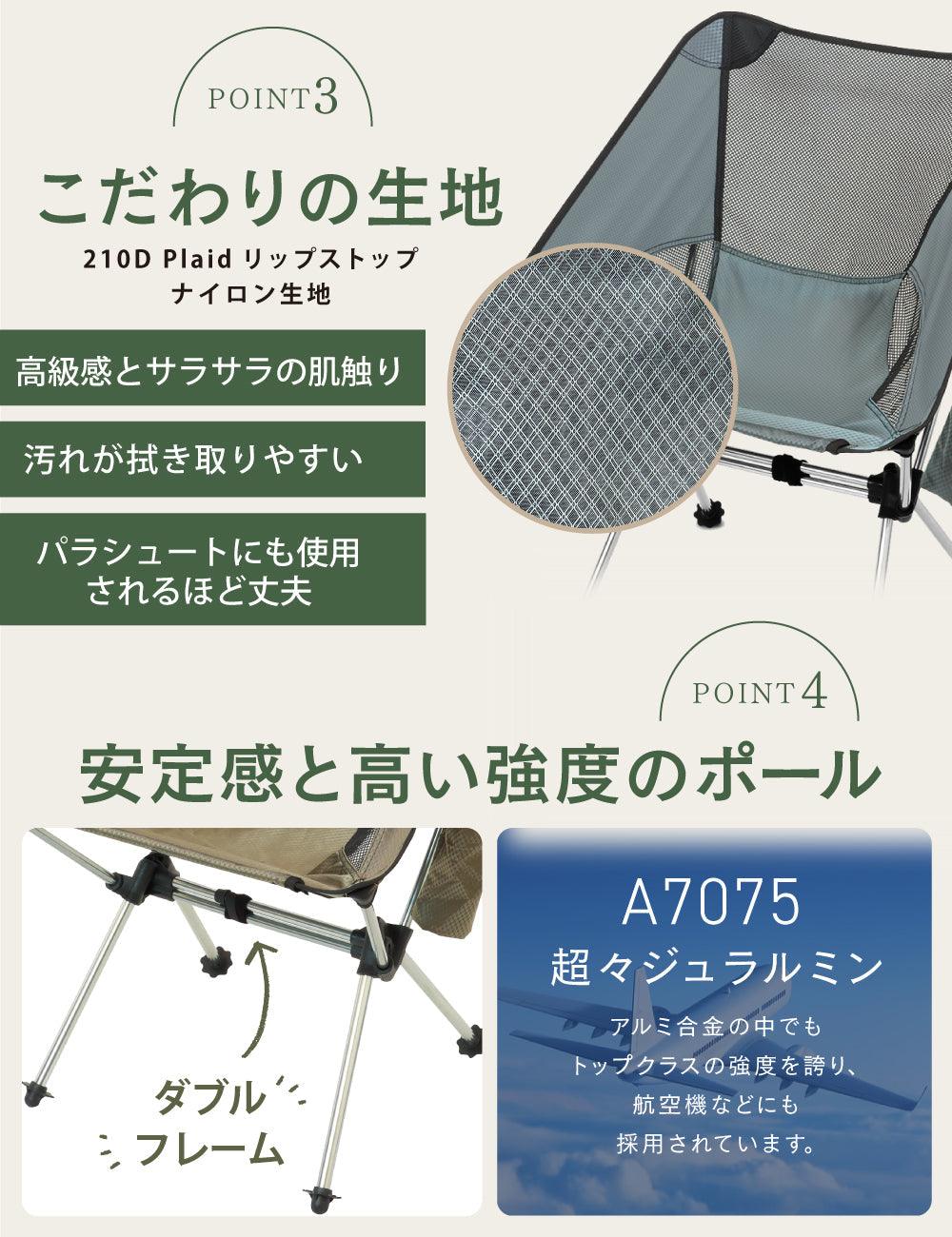 【アウトレット】PYKES PEAK キャンプチェア 【ノーマルタイプ/CH-01】 - PYKES PEAK