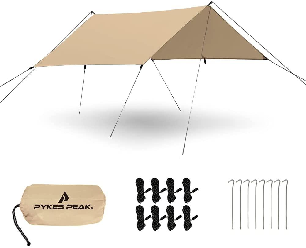 スクエアタープ 1-2人用 3~4人用 5~6人用 5色 SQUARE TARP - PYKES PEAK