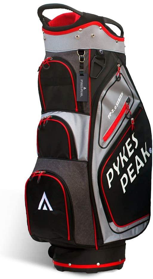 【アウトレット】PYKES PEAK キャディバッグ カート式 2.4kg 9.5型 14分割口枠【PP-2.0 SERIES】ゴルフ　ベストセラー - PYKES PEAK