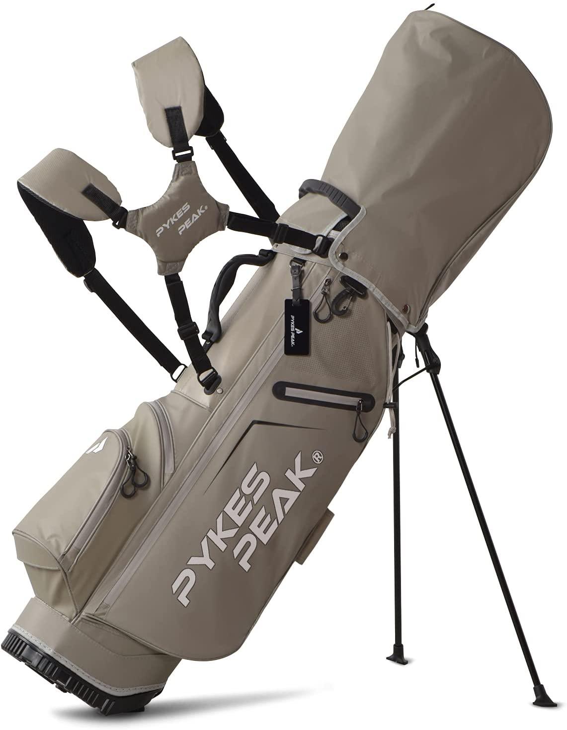 【アウトレット】PYKES PEAK ゴルフ キャディバッグ スタンド式 2.4kg 9.0型 5分割口枠 【COOL SERIES】 - PYKES PEAK