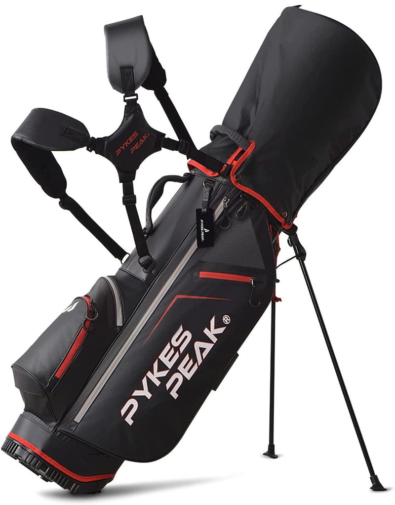 PYKES PEAK ゴルフ キャディバッグ スタンド式 2.4kg 9.0型 5分割口枠 