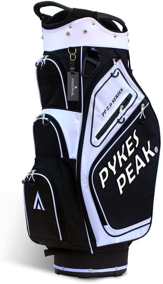 PYKES PEAK（パイクスピーク） キャディバッグ(カートタイプ)【軽量 2.4kg / 9.5 型 / 47インチ対応】14分割 ゴルフバッグ レディース メンズ