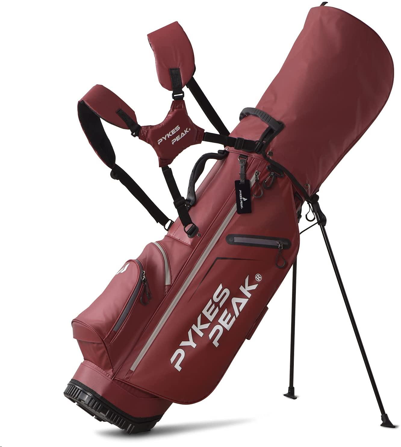 PYKES PEAK ゴルフ キャディバッグ スタンド式 2.4kg 9.0型 5分割口枠 【COOL SERIES】 - PYKES PEAK