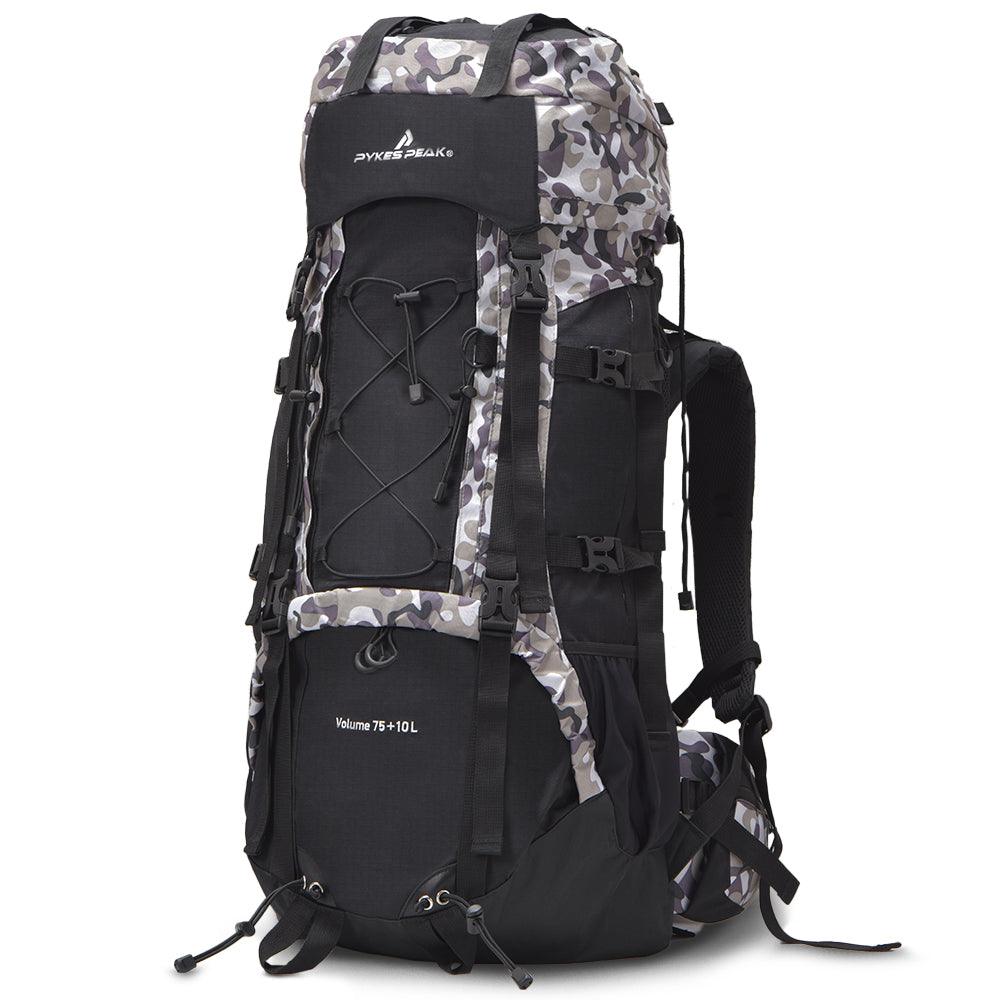 【アウトレット】PYKES PEAK(パイクスピーク) バックパック 大容量 75L (+10L) 登山 リュック アウトドア 防災 - PYKES PEAK