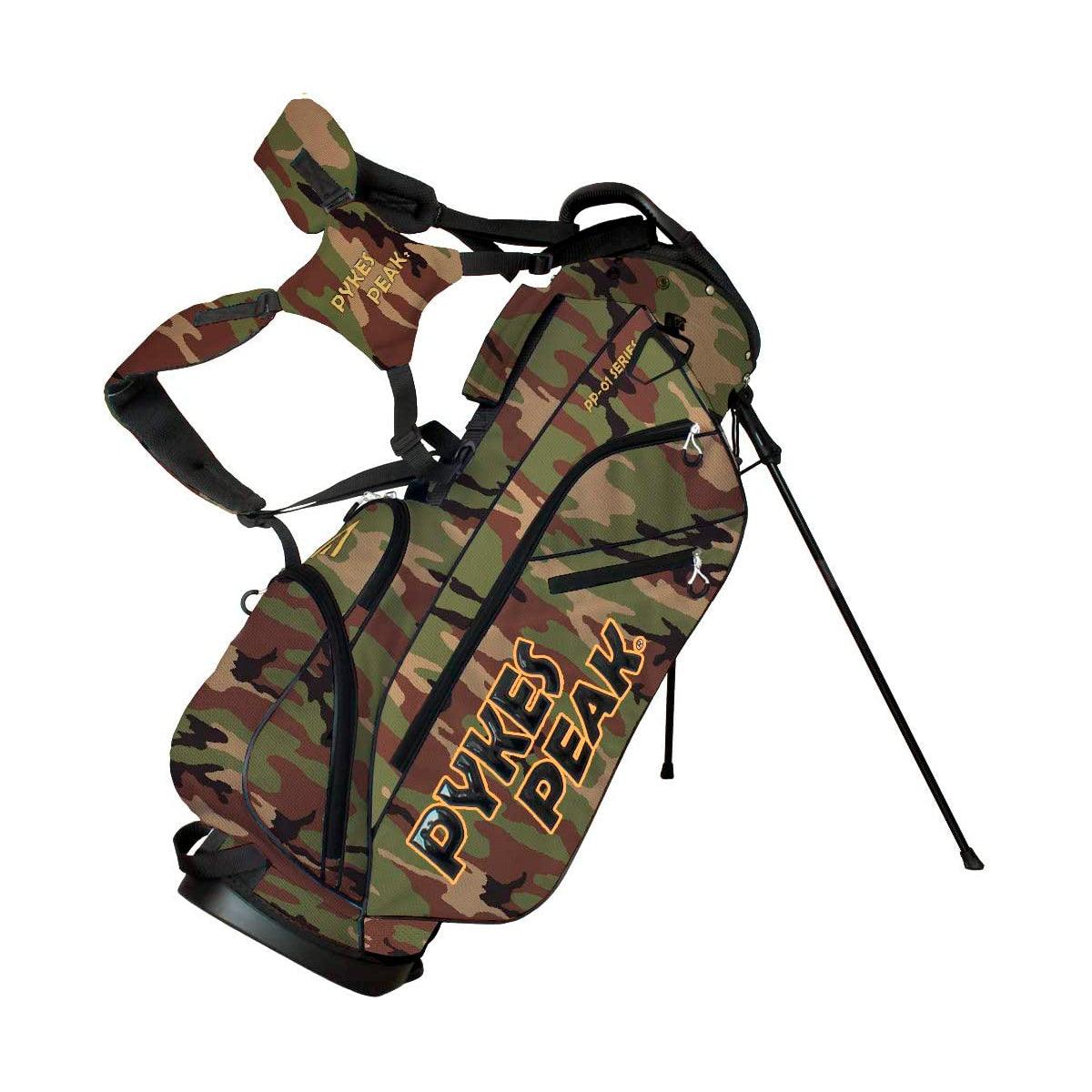 【一番人気】【12月14日(木)まで35%OFF!】【さらに先着2名様限定!トラベルカバープレゼント!】ゴルフキャディバッグ スタンド式 2.2kg 9.0型 6分割口枠 10カラー - PYKES PEAK